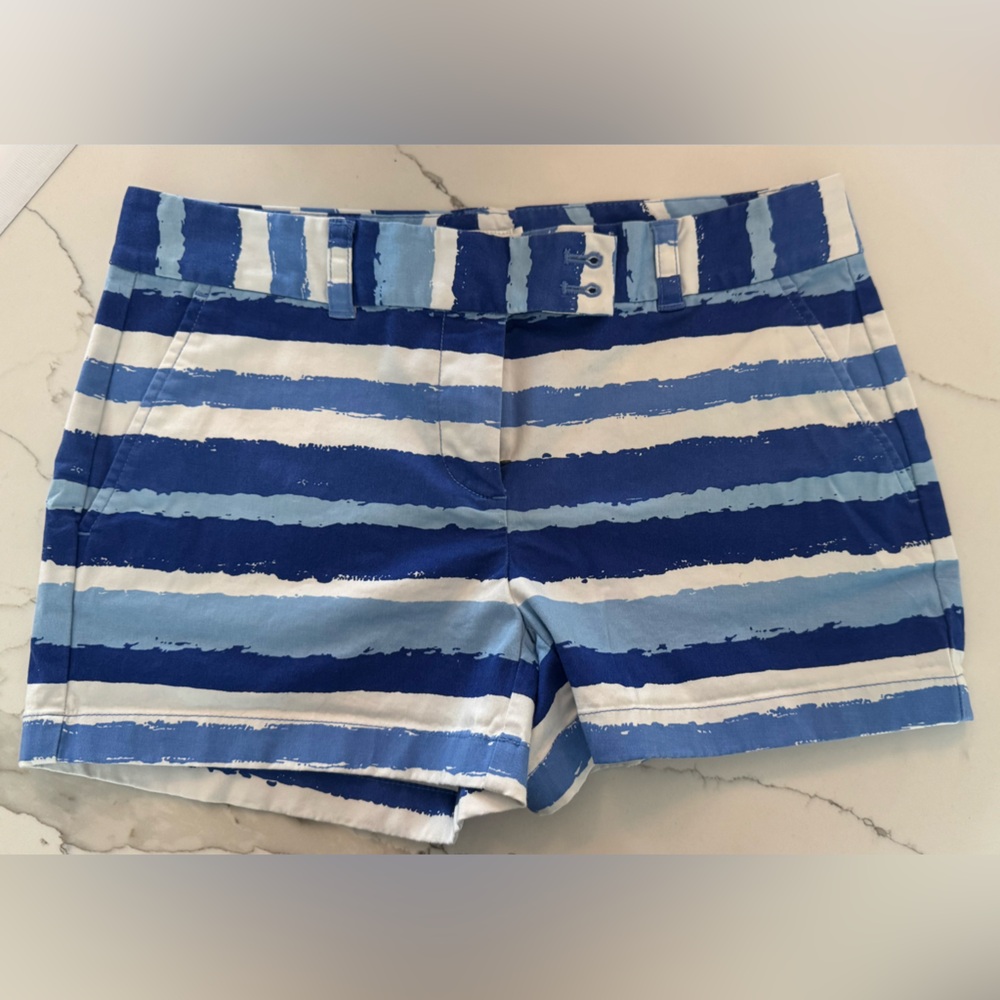 Vineyard Vines Blue and White Cotton Blend Shorts
